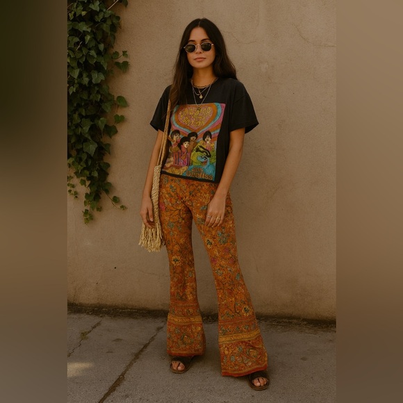 The Beatles Black Tee with Colorful Graphic - Picture 1 of 4